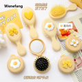 Wenefang Portable Hair Brush for Kids Cute Cartoon Floral Animal Massage Comb for Children Girl Kawaii Outdoor Women Baby Hair Care. 