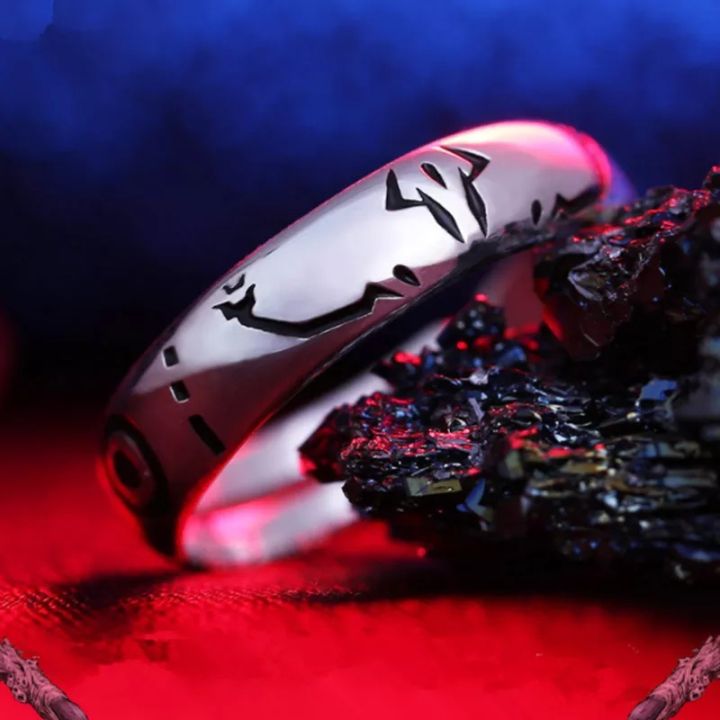 【VisioN Super Shop】Anime Jujutsu Kaisen Ring Ryomen Sukuna Metal Opening Punk Gothic Rings Fashion Accessory