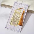 10*4.3cm Bookmark Hollowed Book Clip Kitten Pendant for Book Lovers Reading Stationery. 