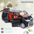 High Quality Simulation Toyota Alphard Car Model with Lighting Sound Open-able Doors Simulation Toy Inertia Car Toy Gift. 