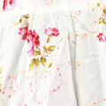 White Cotton Flower Printed Skirts For Women. 