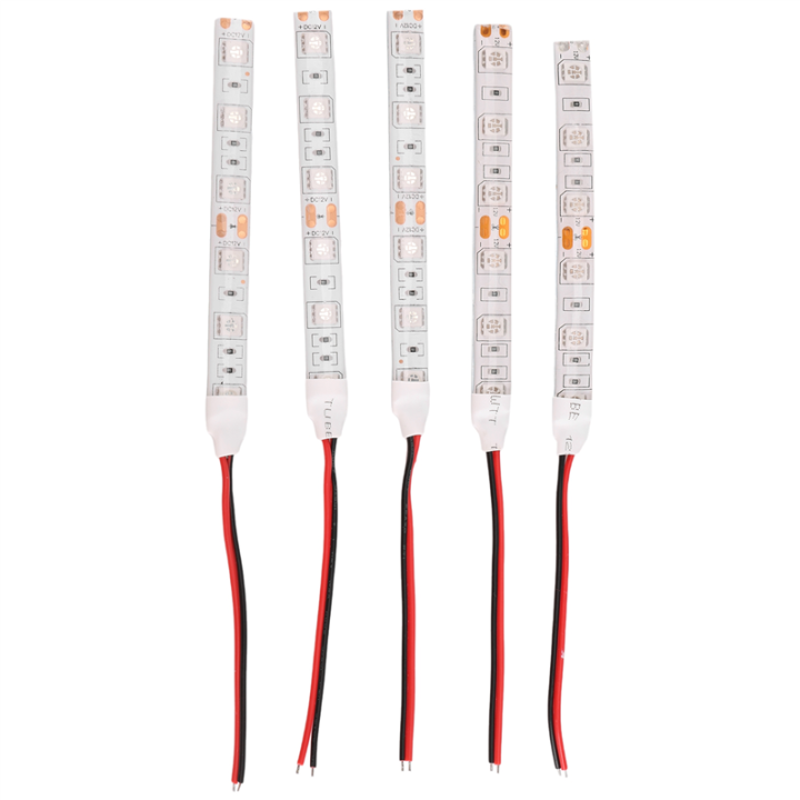 5Pcs 10Cm Waterproof Blue 5050 Led Strip Lights Dc 12V Caravan Boat Car