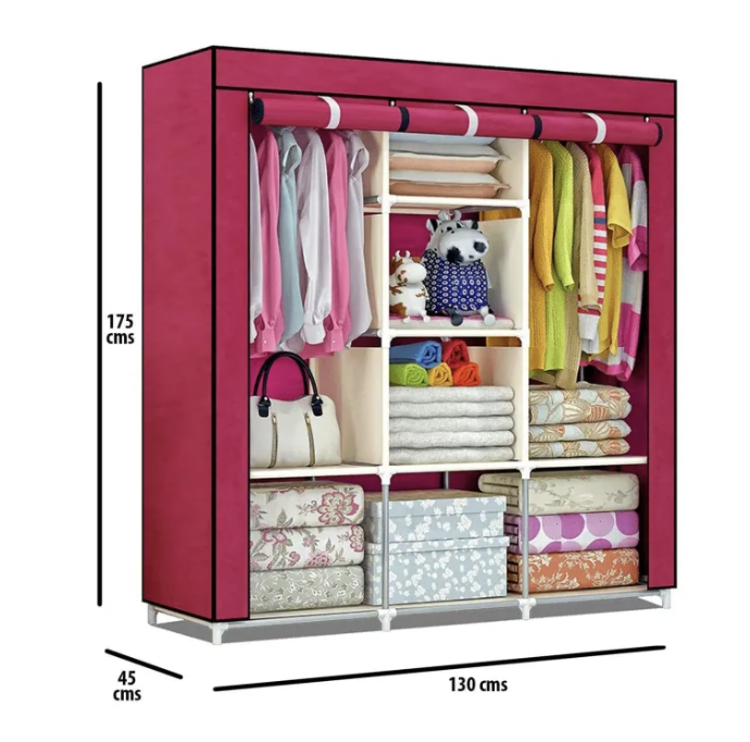 Folding Daraz Wardrobe 88130 – Portable Cloth Storage Cabinet | Strong, Spacious & Easy to Assemble