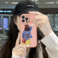 Hontinga for iPhone X XS Back Cover PU Leather Elegant Girl Print Soft Silicone Edge Phone Case. 