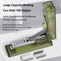Creative Use 24/6 26/6 Staples Stapler Effortless Large Size Stapling Machine Transparent Labor-saving Manual Binding Tool Office School. 