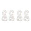 4X Long Artificial Pearl Necklace White Jewelry Accessory for Flapper Girl Costume 1920s. 