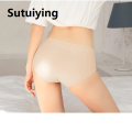 Sutuiying 1PC Women's Panties Ice Silk Underwear Seamless Lingerie For Women Mid Rise Female Lingerie Briefs Traceless Underpants. 