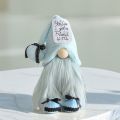 Creative Cartoon Christmas Blue Faceless Doll Exquisite Festive Faceless Dwarf Ornament Cute Soft Dwarf Standing Doll New Year Gift. 