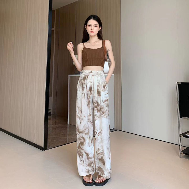Summer Women Fashion Long Casual Loose Pants Female Chiffon Wide