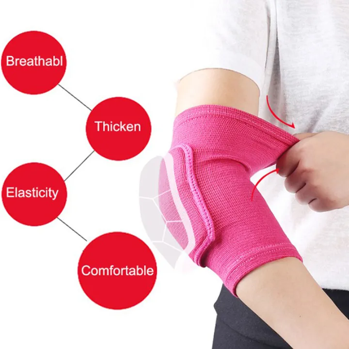 2PCS%20Elastic%20Elbow%20Pads%20Thickened%20Sponge%20Elbow%20Knee%20Protectors%20Guard%20Basketball%20Volleyball%20Sport%20Arm%20Sleeve%20Pad%20Adults%20Children%20ZHANGNA%20-%20Image%204