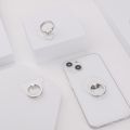 1Pc Transparent Universal Mini Diamond Finger Ring Holder 360° Degree Rotation Thin Fit Adhesive Phone Stand Mount. 