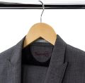 Natural Wood Clothes Hangers Suitable for Coat, Jacket, Suit, Sweater And Space Saving Wardrobe (12 Pieces). 