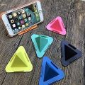 Universal Portable Three-Sided Triangle Desktop Stand Mobile Phone Pyramid Shape Holder Desktop Stand (Black). 