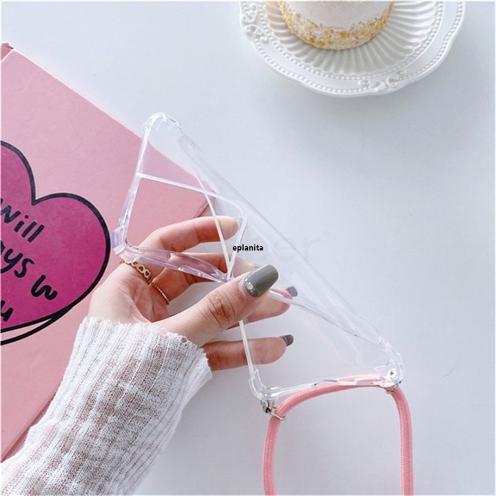 Neck%20Strap%20Lanyard%20Cord%20Rope%20Transparent%20Phone%20Case%20For%20Samsung%20S24%20S23%20S22%20Plus%20S21%20FE%20S20%20Ultra%20S10%20Soft%20Silicone%20Cover%20-%20Image%205