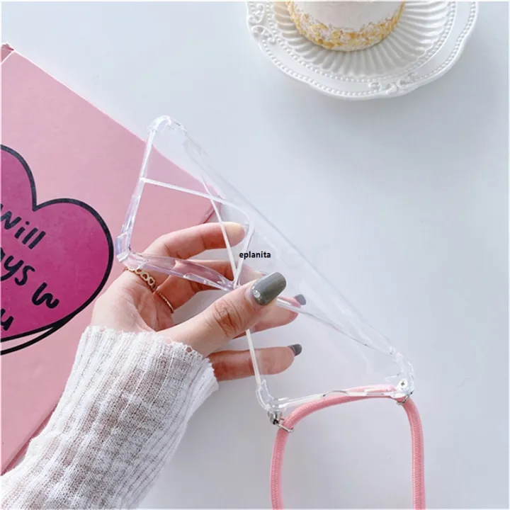 Neck%20Strap%20Lanyard%20Cord%20Rope%20Transparent%20Phone%20Case%20For%20Samsung%20S24%20S23%20S22%20Plus%20S21%20FE%20S20%20Ultra%20S10%20Soft%20Silicone%20Cover%20-%20Image%205