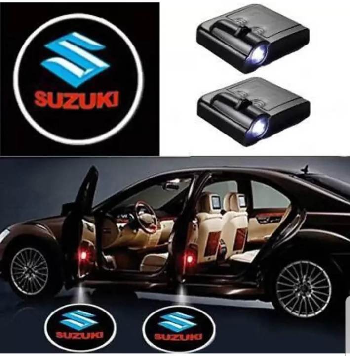Wireless Suzuki Logo Shadow Door Light/Ghost Shadow Door Light for All Maruti Suzuki Cars Car Fancy Lights  (White)
