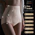 Sales promotion 【Top Picks】Ice Silk Ion Fiber Repair Shaping Women Tummy Control Sculpt Underwear Short High Waisted Body Shaper Briefs Firm Pant Shapewear. 