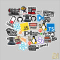 Laptop Sticker Pack -30 Pcs. 