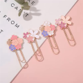 7Pcs Paper Clips, Cute Colorful Sakura Paperclip Planner Accessories for Office Supplies Students Marking. 