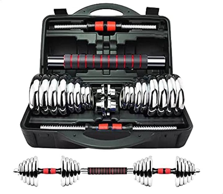 York%2030kg%20Chrome%20Dumbbell%20Set%20%7C%20York%2030%20Kg%20Adjustable%20Chrome%20Dumbbell%20Set%20With%20Barbell%20Connector%20-%20Image%202