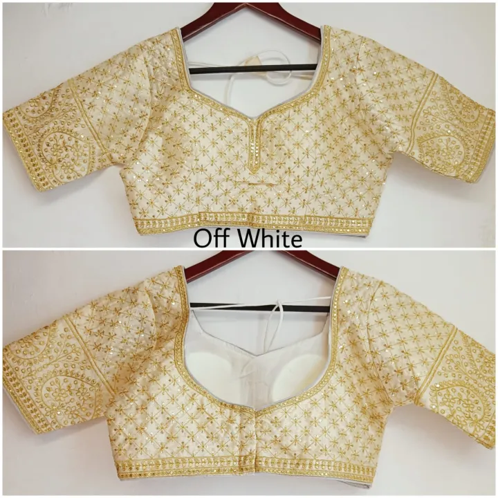 Readymade%20Women%20Fashion%20Formal%20Traditional%20Half%20Sleeves%20Blouses%20-%20Image%205