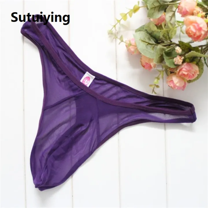 Sutuiying%20Men's%20G-Strings%20Transparent%20Thong%20Ultra-thin%20Mesh%20Low%20Waist%20Seductive%20Summer%20Underwear%20Male%20Underwear%20T-shirts%20-%20Image%202