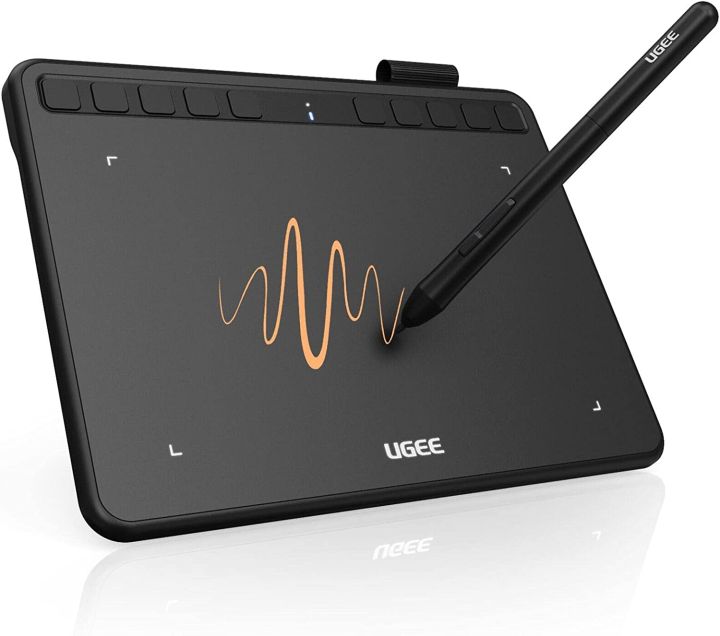 UGEE S640 Graphic Drawing Tablet with Battery-Free Stylus and 10 Express Keys