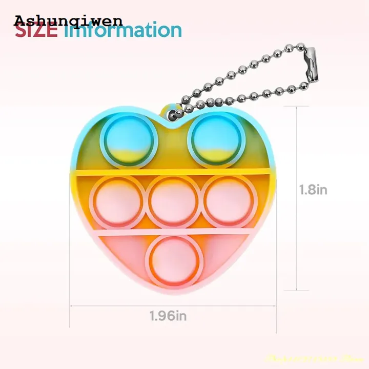 Ashunqiwen bubble wrap 36PCS Mini Heart Pop Fidget Toys Pack Party ...