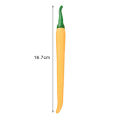 Modeow Novel Pepper-shaped Pen 2pcs Colorful Gel Pens 0.5mm Fine Point Non-slip Comfortable Grip Pepper-shaped for Writing for Students. 