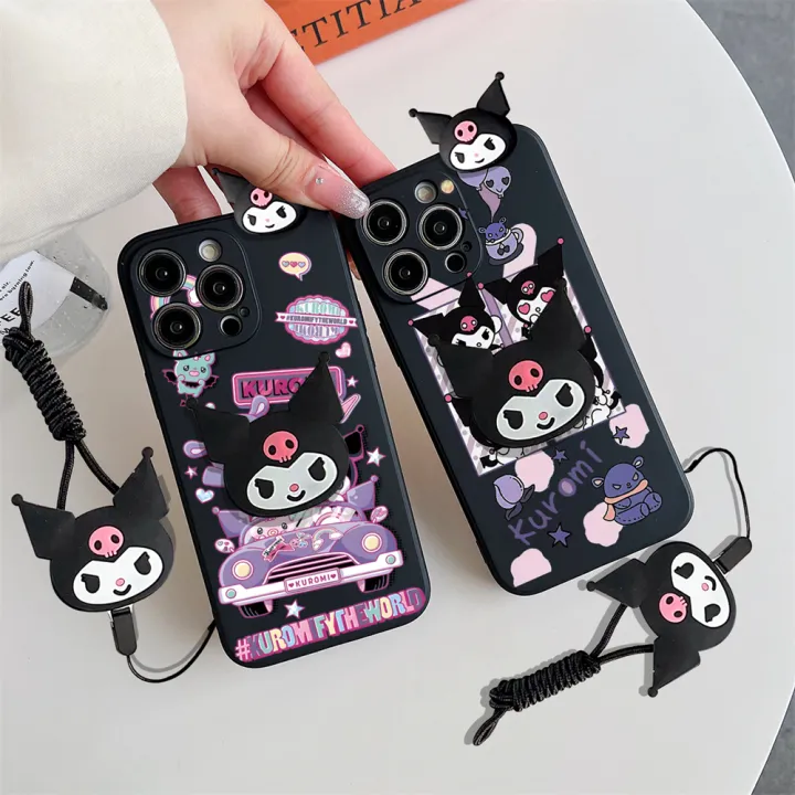 Kuromi%20Case%20OPPO%20F7%20F7%20Youth%20F9%20F11%20F17%20Pro%20F19%20F19%20Pro%20F21%20Pro%20Phone%20Case%20Fashion%20Cartoon%20Cute%20Kuromi%20with%20Lanyard%20Stand%20Holder%20Soft%20Silicone%20Rubber%20Shock-proof%20Back%20Cover%20-%20Image%204