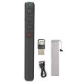 Durable Red Light Wireless Presentation Clicker Rechargeable 2.4GHz Presenter Remote Controller USB Receiver /Bluetooth Hyperlink PPT Slide Laser Pointer Classroom. 