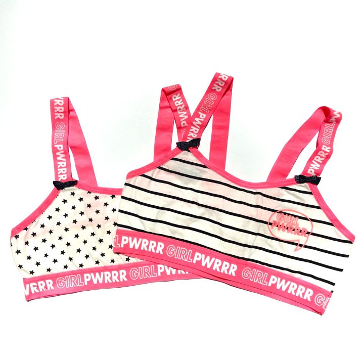 HOT%20Kid%20Training%20Bra%20Cotton%20Box%20Girls%20Sports%20Underwear%20Cute%20Export%20Quality%20European%20Inventory%20Teen%20Children%20Topic%20Vest%20Pink%20Star%20-%20Image%202