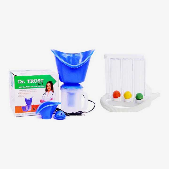 Combo Of Dr. Trust Vaporizer & Health Care Respiratory Exerciser (Lung Exerciser)/Spirometer