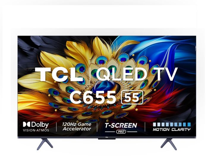 TCL 55 inches 4K Ultra HD Smart QLED Google TV 55C655 (Black)