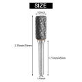 OYPFXMI Tungsten Carbide Burr Double Cut Rotary Tool Die Grinder Bits,1/4 Inch Shank,for Wood Carving,Metal Working,Grinding. 