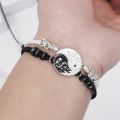 【Pocket king VOX 】Dragon Tai Chi Yang bracelets necklaces set pendant adjustable braid chain bracelet matching lover jewelry set. 
