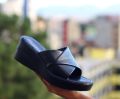 Luxurious Thick Soled Slippers For Women 2024 Summer New Minimalist Temperament Slope Heel Casual Sandals Versatile Outdoor. 