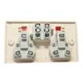 6A 3 Pin Dual Switch Socket Shuttered With IND.. 