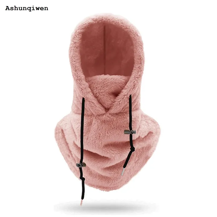 Ashunqiwen%20Thermal%20Sherpa%20Fleece%20Hood%20Ski%20Mask%20Winter%20Balaclava%20for%20Cold%20Weather%20Clearance%20Windproof%20Adjustable%20Warm%20Hood%20Cover%20Hats%20Scarf%20-%20Image%207