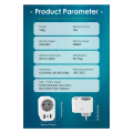 Tuya Smart Plug Voice Control Wi-Fi SocketTimer Remote Control Energy Monitor EU Plug. 