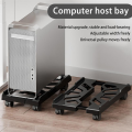 Computer Tower Stand Adjustable Mobile CPU Stand CPU Holder PC Tower Stand with Rolling Caster Wheels Riser Stand Black. 