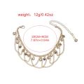 【Free shipping】 Fashion Lady High Heel Style Personalized Chain Anklet Adjustable Bohemian Wave Fringe Bell Anklet Luxury Shoe Accessories Women Girls.