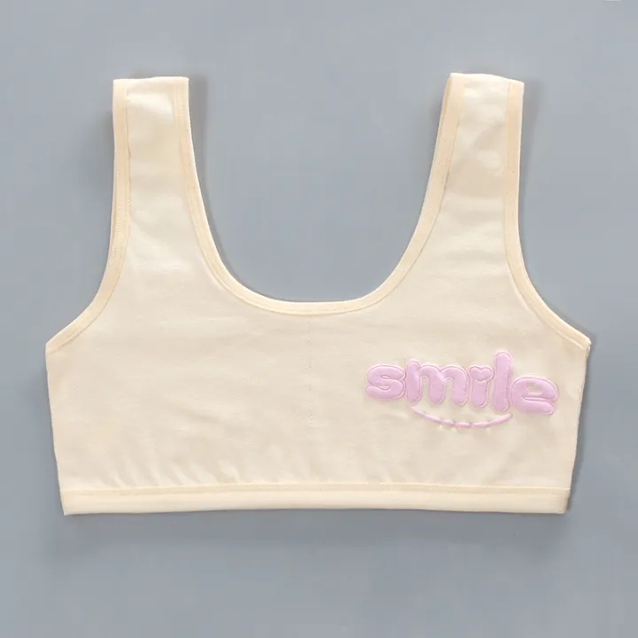Teen%20bra%20girl%20vest%20Cotton%20Spandex%20Big%20Girl's%20Sport%207-14%20Years%20Adolescente%20Kids%20Underwear%20Letter%20Racerback%20Training%201%20piece%20-%20Image%203