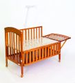 Wooden Cot with Swing and Mosquito Net Cot For Baby. 