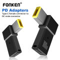 FONKEN PD 100W USB Type C Female to DC Male Adapter For Lenovo Thinkpad USB-C Fast Charging Cable Converter Square PD Plug. 