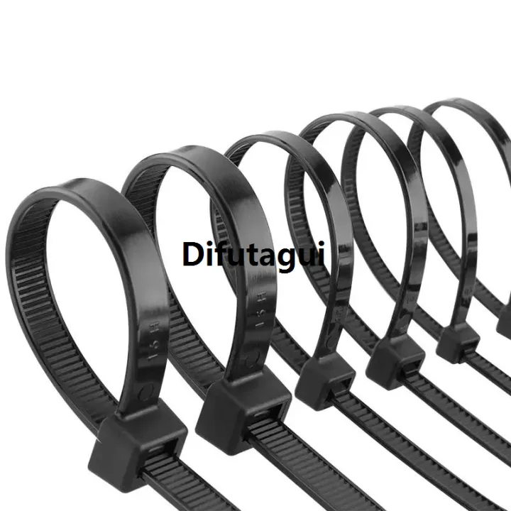 Difutagui Self Locking Plastic Nylon Cable Tie Black 3*200mm Cable Tie ...