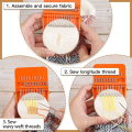 Darning Mini Kits Machine with Threads 14 Hooks Darning Complete Darning Kit for Beginners Quickly Mending Jeans Socks, Patterns. 