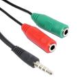 3.5Mm Stereo Audio Jack Splitter Cable Adapter For Mobiles Laptop Pc. 