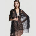 Summer Malaysia Solid Color Lace Hollow Fringe Long Scarf Shawl Wrap Veil for Women Cross Border Fashion. 