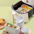 Kitchen accessories 10Pcs Reusable Round Aluminum Foil Tin Cup Pudding Cake Mold Air Fryer Tinfoil Box Small Baking Tray Baking Pastry Tools JUE. 